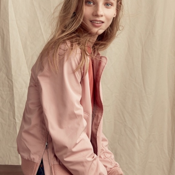 Madewell Side Zip Bomber Jacket in Rose M - Picture 5 of 7
